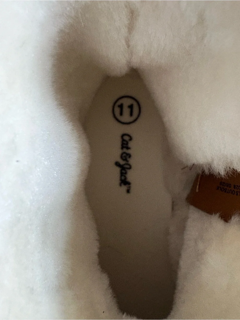 Cat and Jack Girls Arlo Zipper Shearling Boots Leopard Brown Toddler Sz 11 NWT